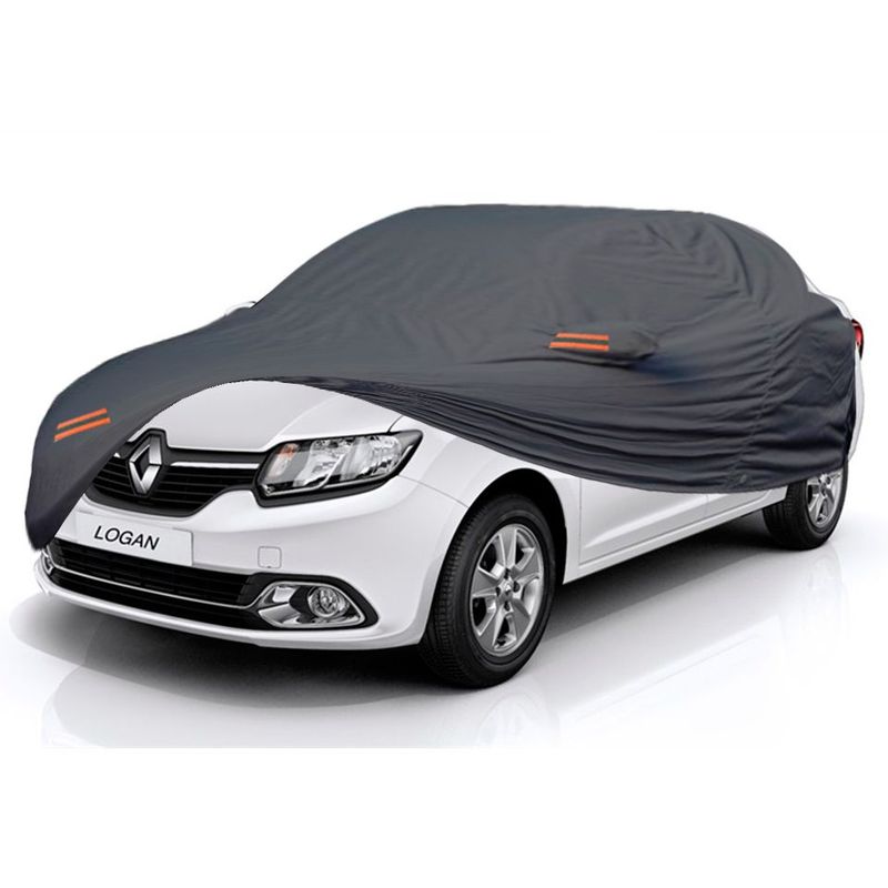 TECGO - Cobertor Funda Para Auto Renault Logan Sedan Gris