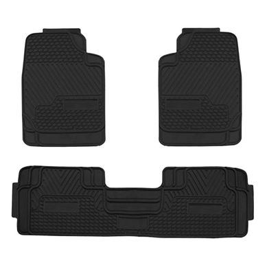 Piso para Auto de PVC 3 Piezas Negro