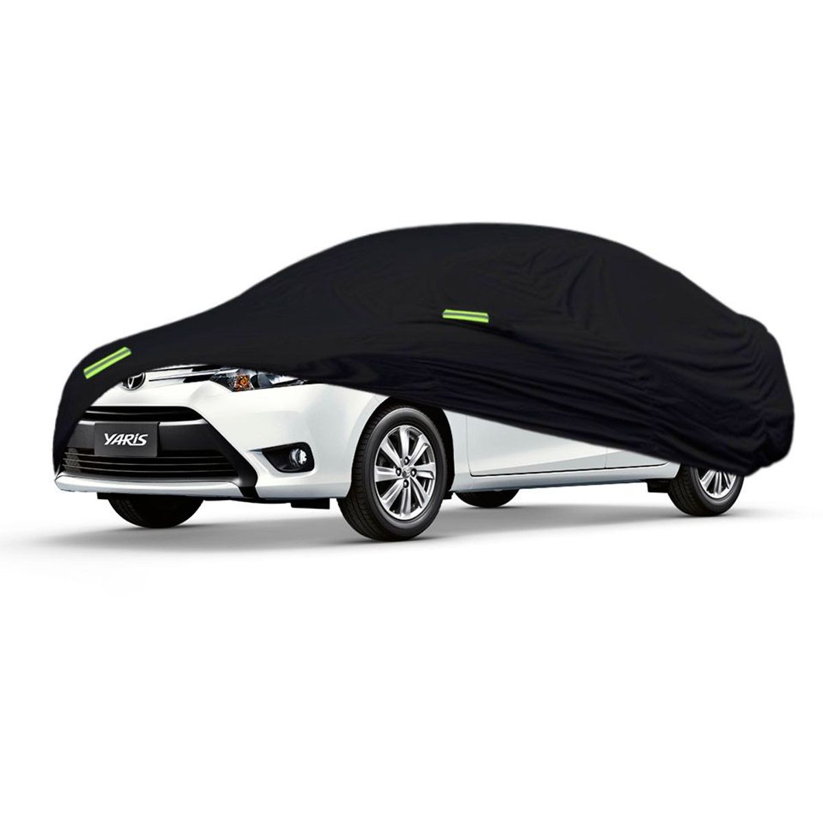 TECGO - Cobertor Funda Para Auto Toyota Yaris Sedan Hasta 2014 Negro