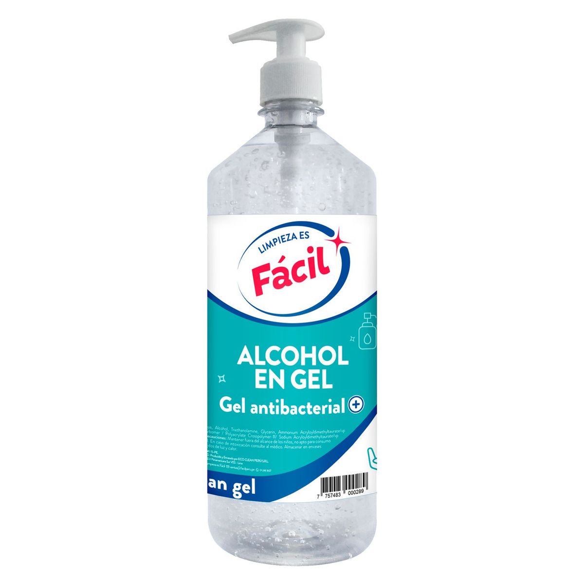 GENERICO - Alcohol Gel Antibacterial Fácil 1 L