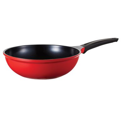 Wok con Mango 30cm Rojo