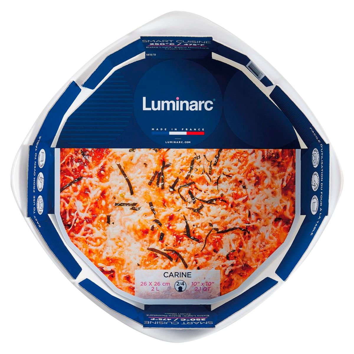 LUMINARC - Fuente Cuadrada para Horno 26x26cm Smart Cuisine