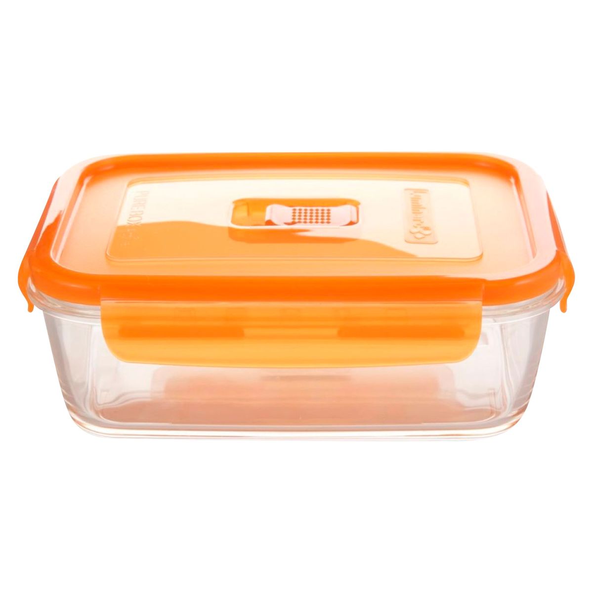 LUMINARC - Táper Hermético Rectangular 0.38L con Tapa Naranja