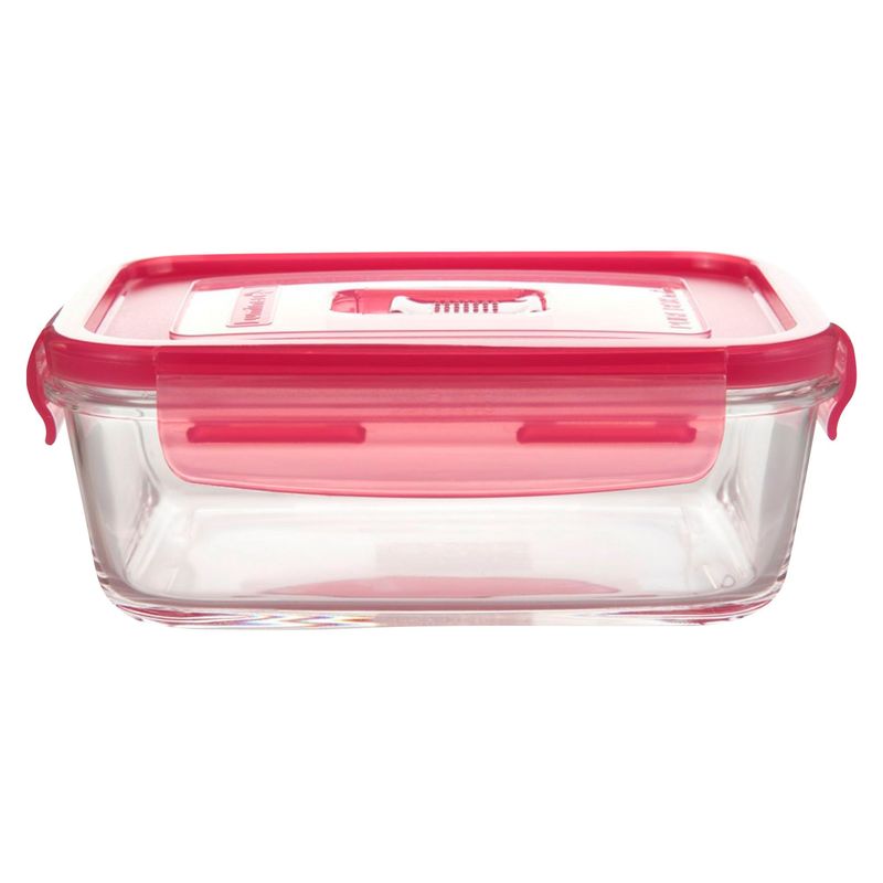 LUMINARC - Táper Hermético Rectangular 1.97L con Tapa Rosado