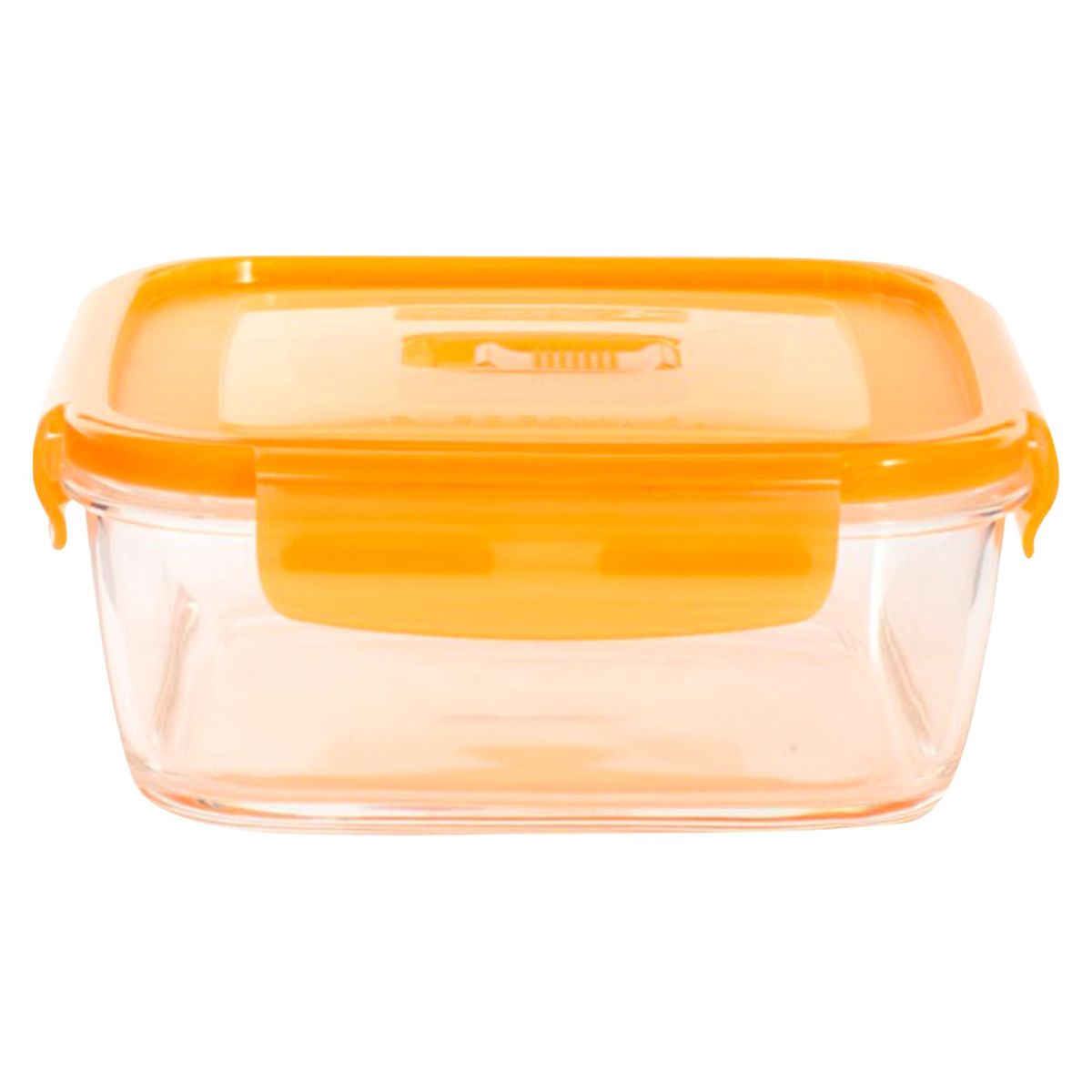 LUMINARC - Hermético Cuadrado 0.38L con Tapa Naranja