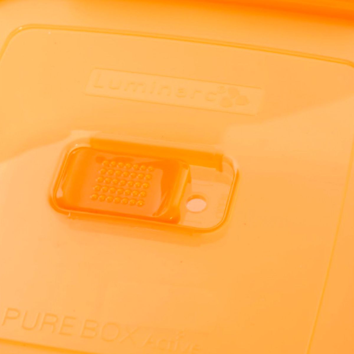 LUMINARC - Hermético Cuadrado 0.38L con Tapa Naranja