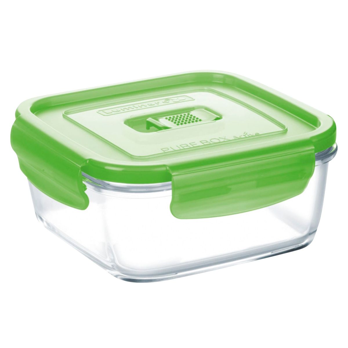 LUMINARC - Hermético Cuadrado 1.22L con Tapa Verde