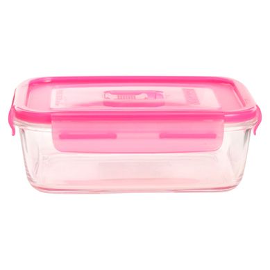 Hermtico Rectangular 1.22L con Tapa Rosado