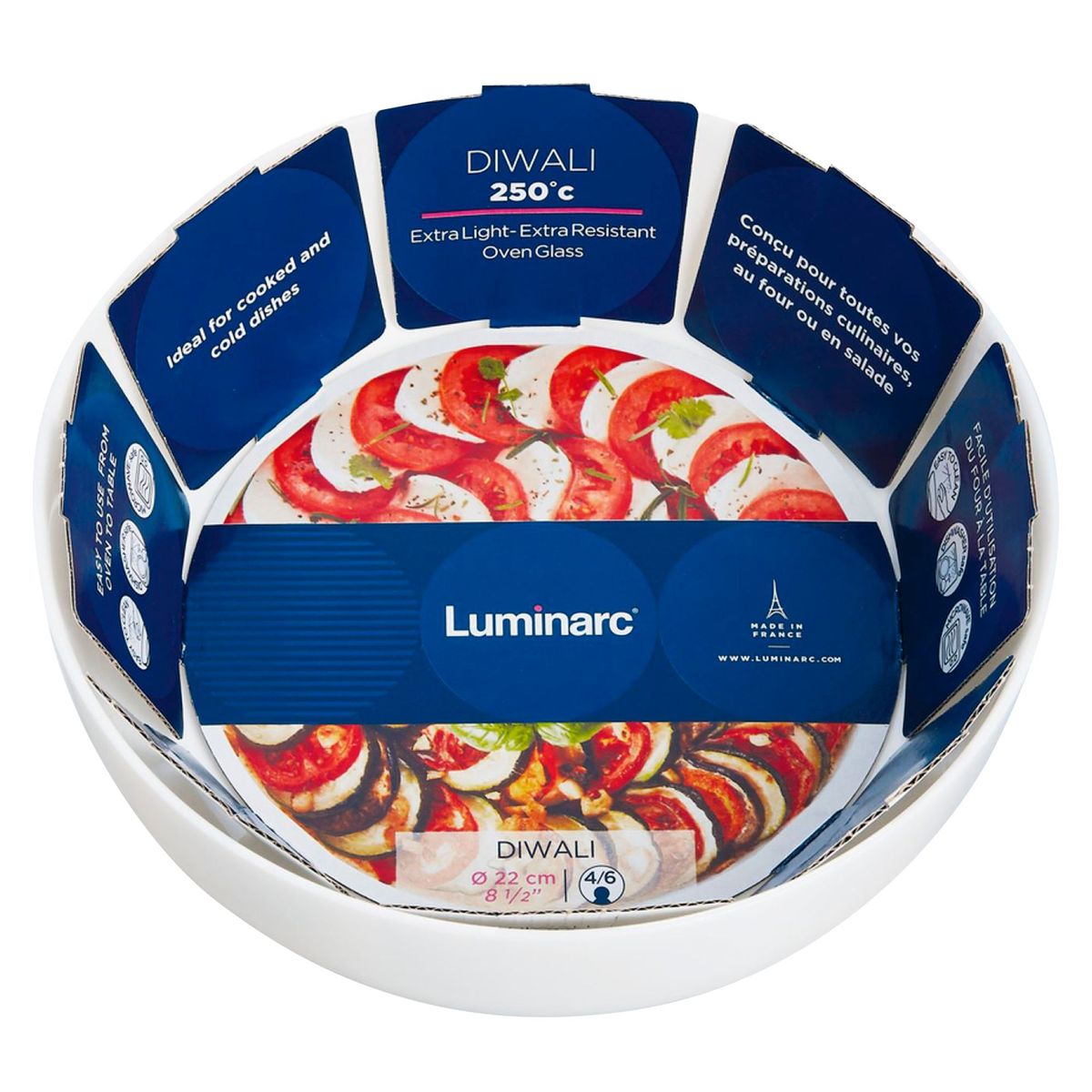 LUMINARC - Fuente Redonda Servir 22cm Diwali