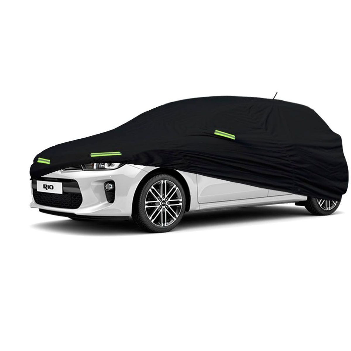 TECGO - Cobertor Funda Para Auto Kia Rio Hatchback Negro
