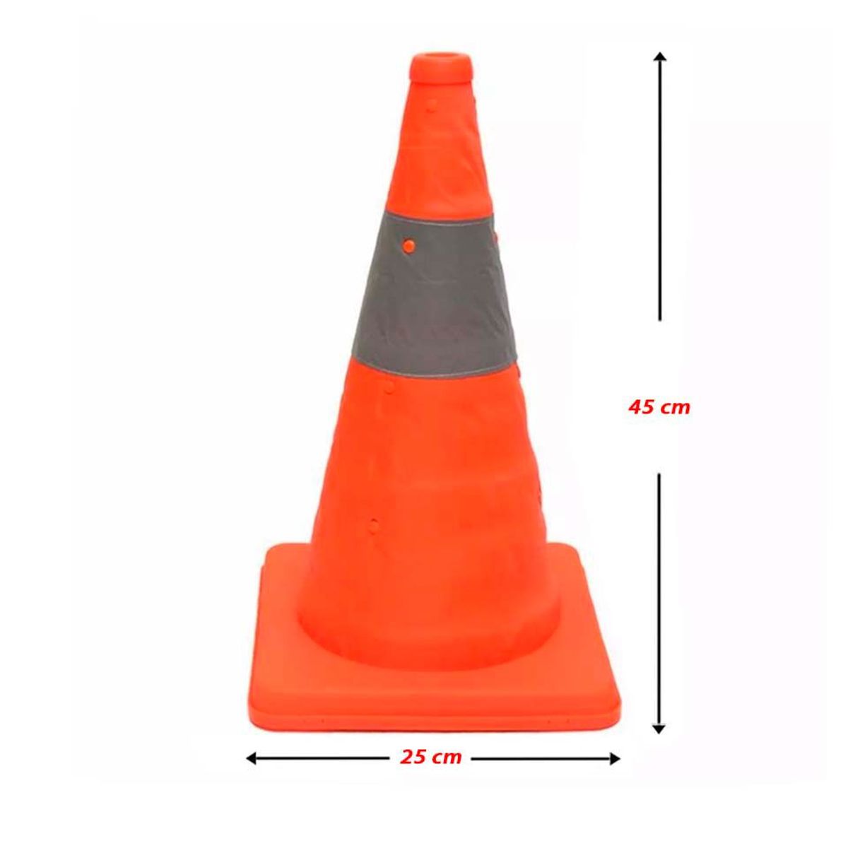 TECGO - Cono de Emergencia Retráctil 45 cm