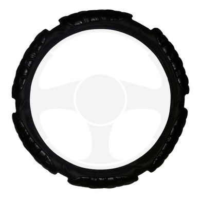 Funda Cubre Volante Para Auto Tecgo Acolchado Negro