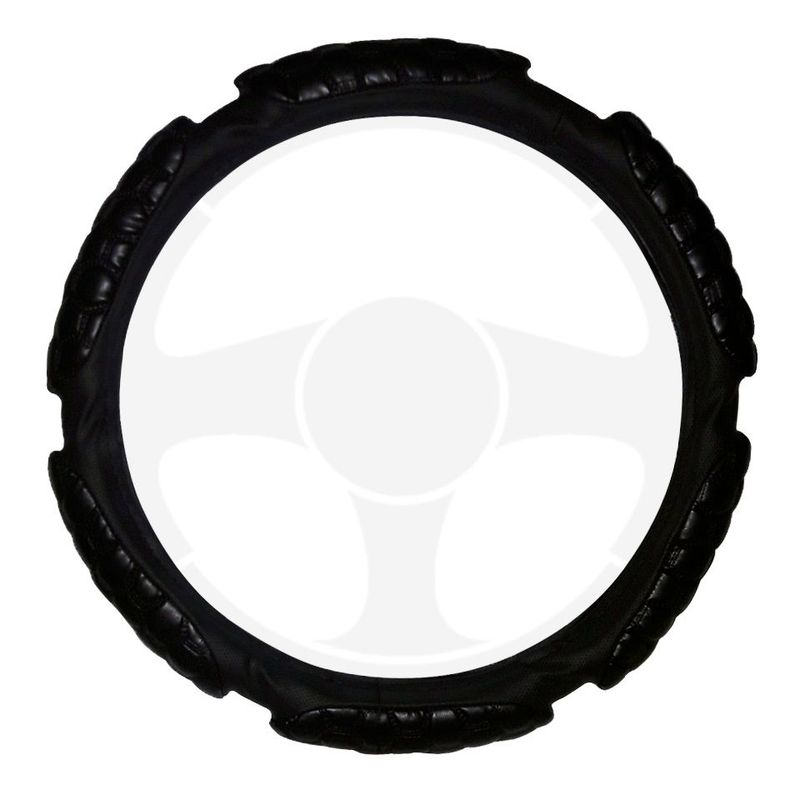 TECGO - Funda Cubre Volante Para Auto Tecgo Acolchado Negro