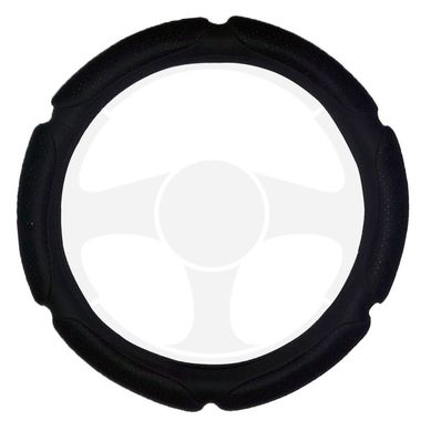 Funda Cubre Volante Para Auto Tecgo Acolchado Negro