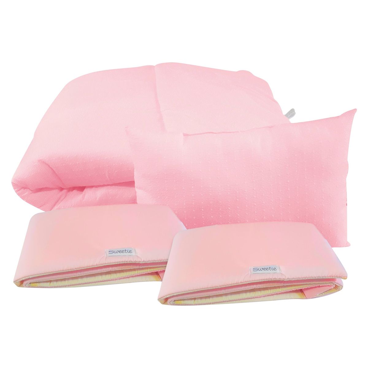 SWEETIE - Pack Edredón Rosado + Protector de Baranda Rosado