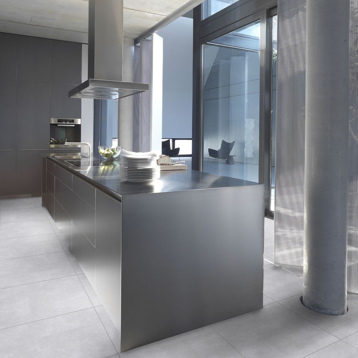 SAN LORENZO - Cerámica Gris 46x46 Rústicas Brillante 2.08 m2