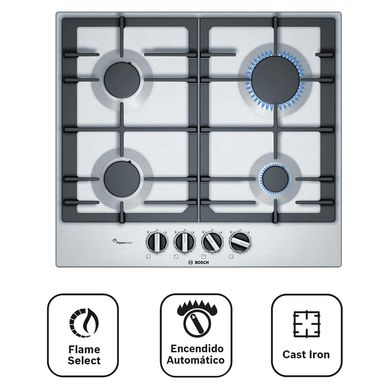 Encimera Inox 4 Quemadores PCP6A5B90V
