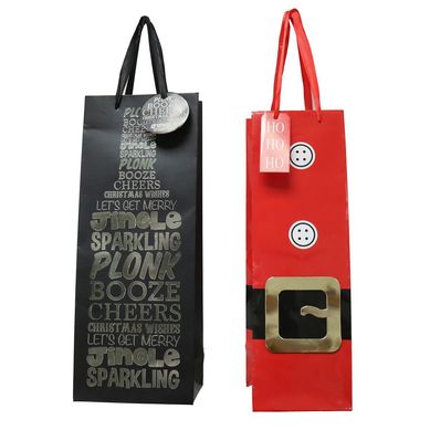 Bolsa de Regalo Botella Navidad Surtido