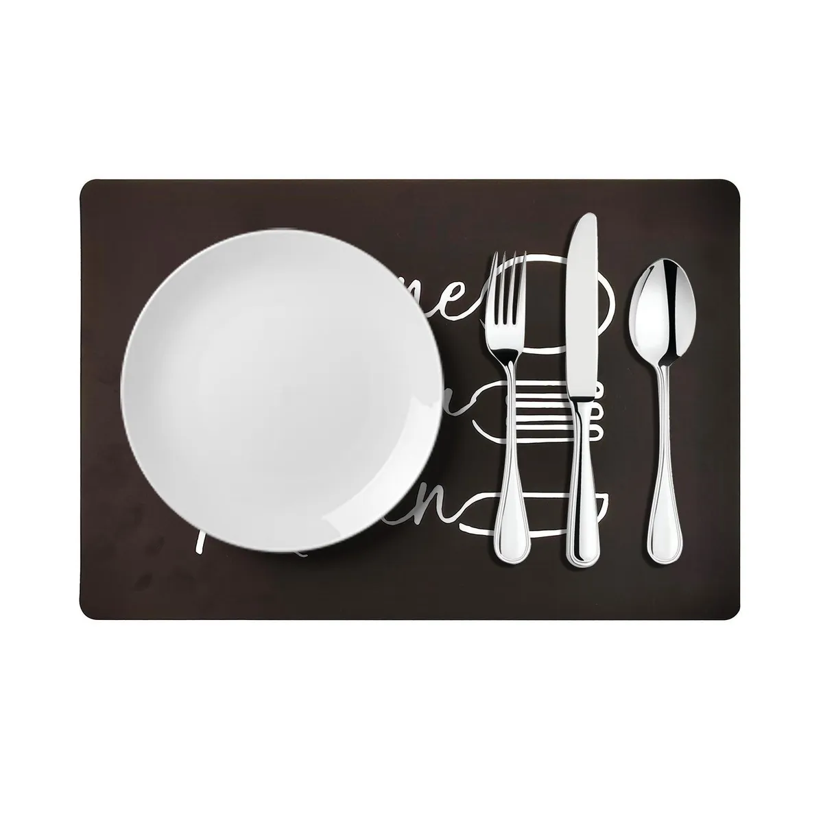 JUST HOME COLLECTION - Individual PVC Letra Negro