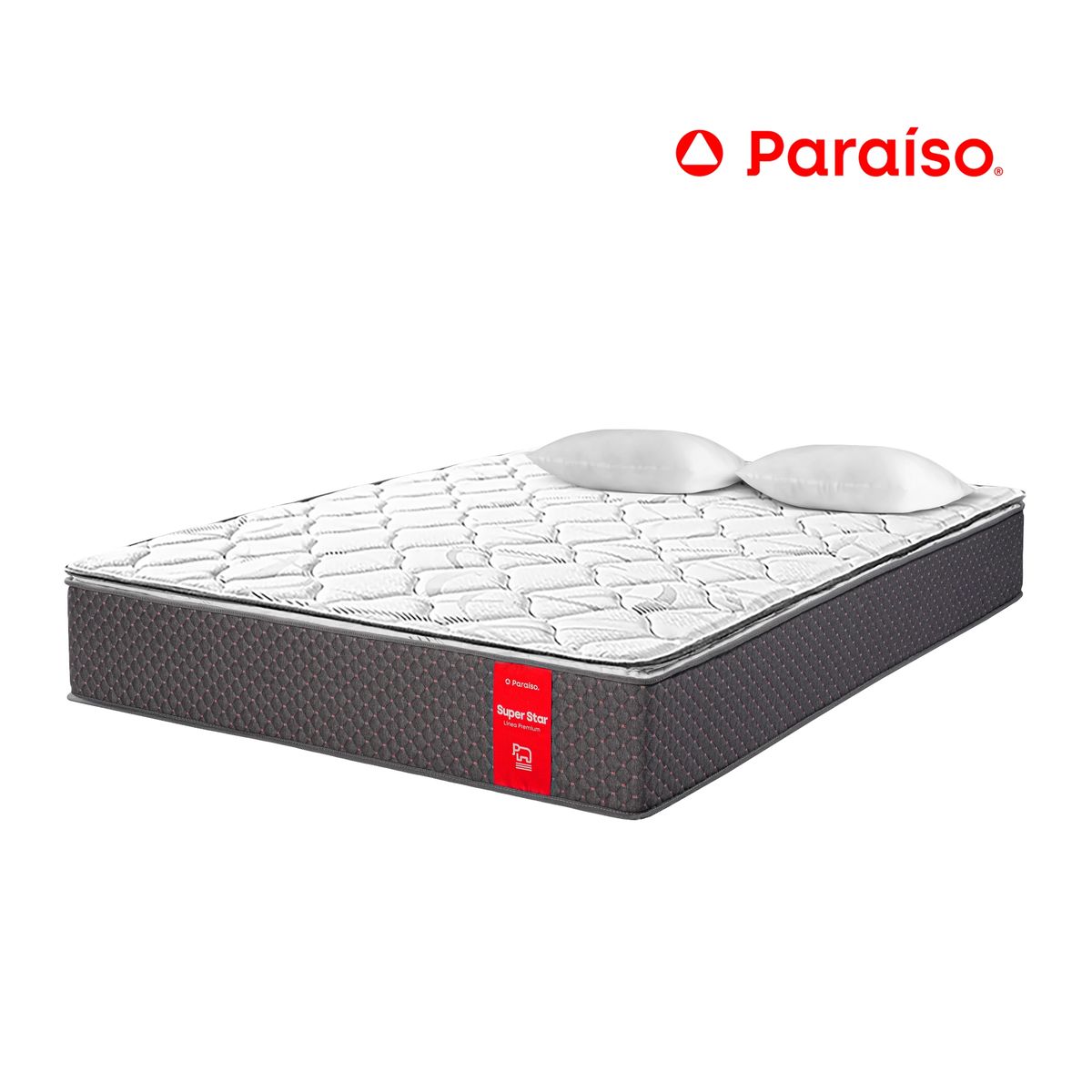 PARAISO - Colchón Paraíso Super Star King + Colchón + 2 Almohadas + Protector