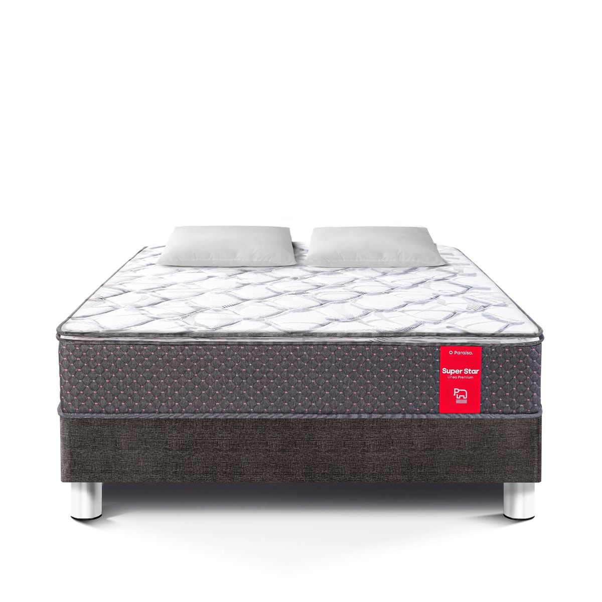 PARAISO - Cama Super Star King + 2 Almohadas + Protector