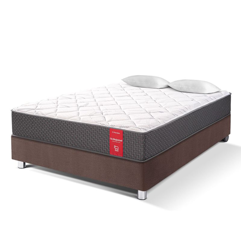PARAISO - Cama Su Majestad 2 Plazas + 2 Almohadas + Protector