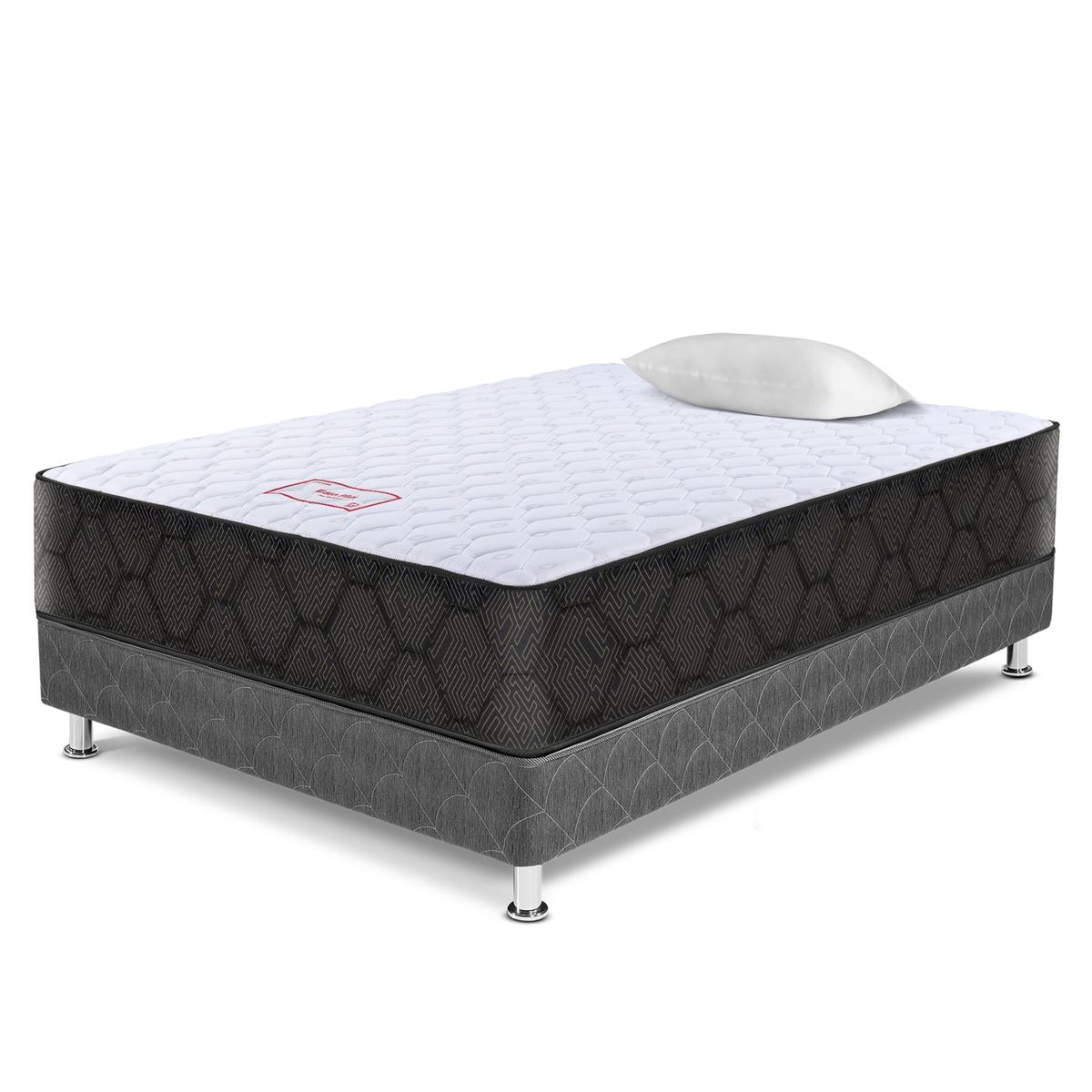 PARAISO - Cama Paraíso Edén Plus 1.5 Plazas Azul + Colchón + Almohada + Protector