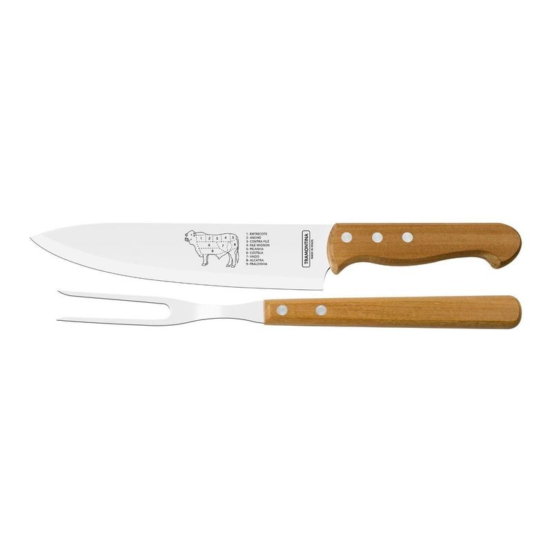 TRAMONTINA - Set Cuchillo y Pinza 2 Piezas