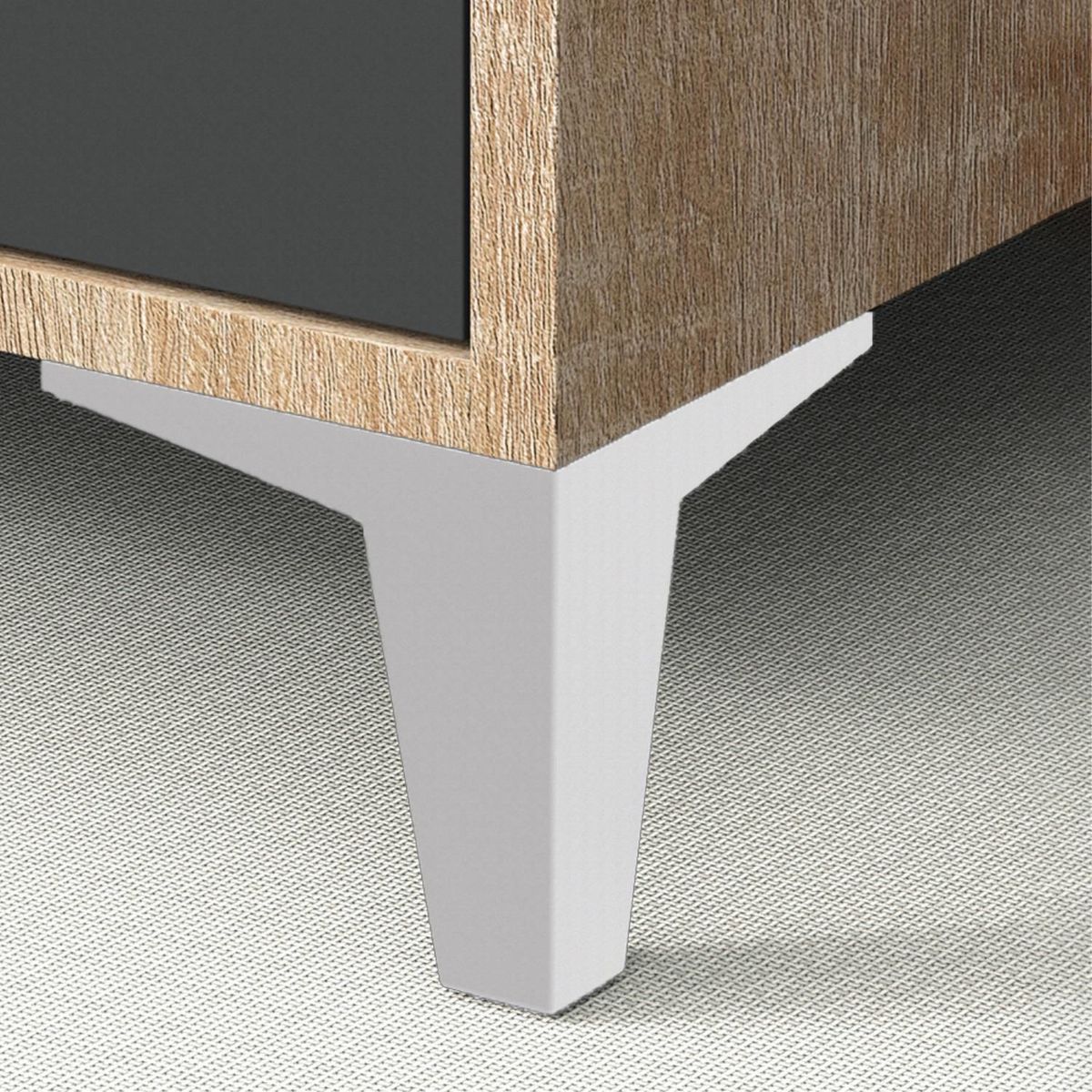 FIXSER - Patas para Muebles Kompass ABS 100mm Blanco