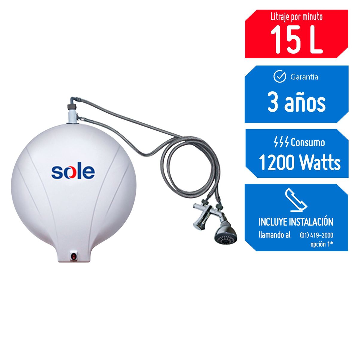 SOLE - Terma Eléctrica Sole Solución 15 litros