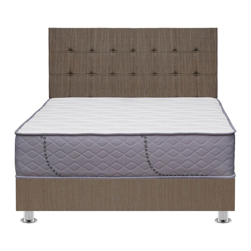 FORLI - Dormitorio Capella Forli Queen + Colchón+ Box Tarima + Cabecera + Almohada + Protector