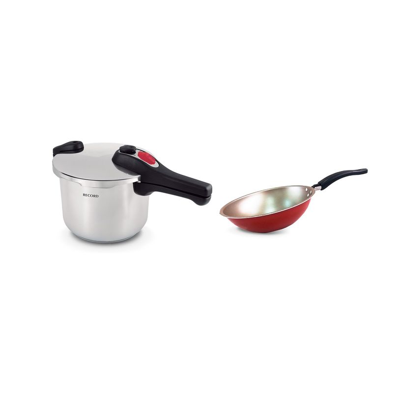 RECORD - Combo Olla a presión Inoxpress 6L + Mini Wok