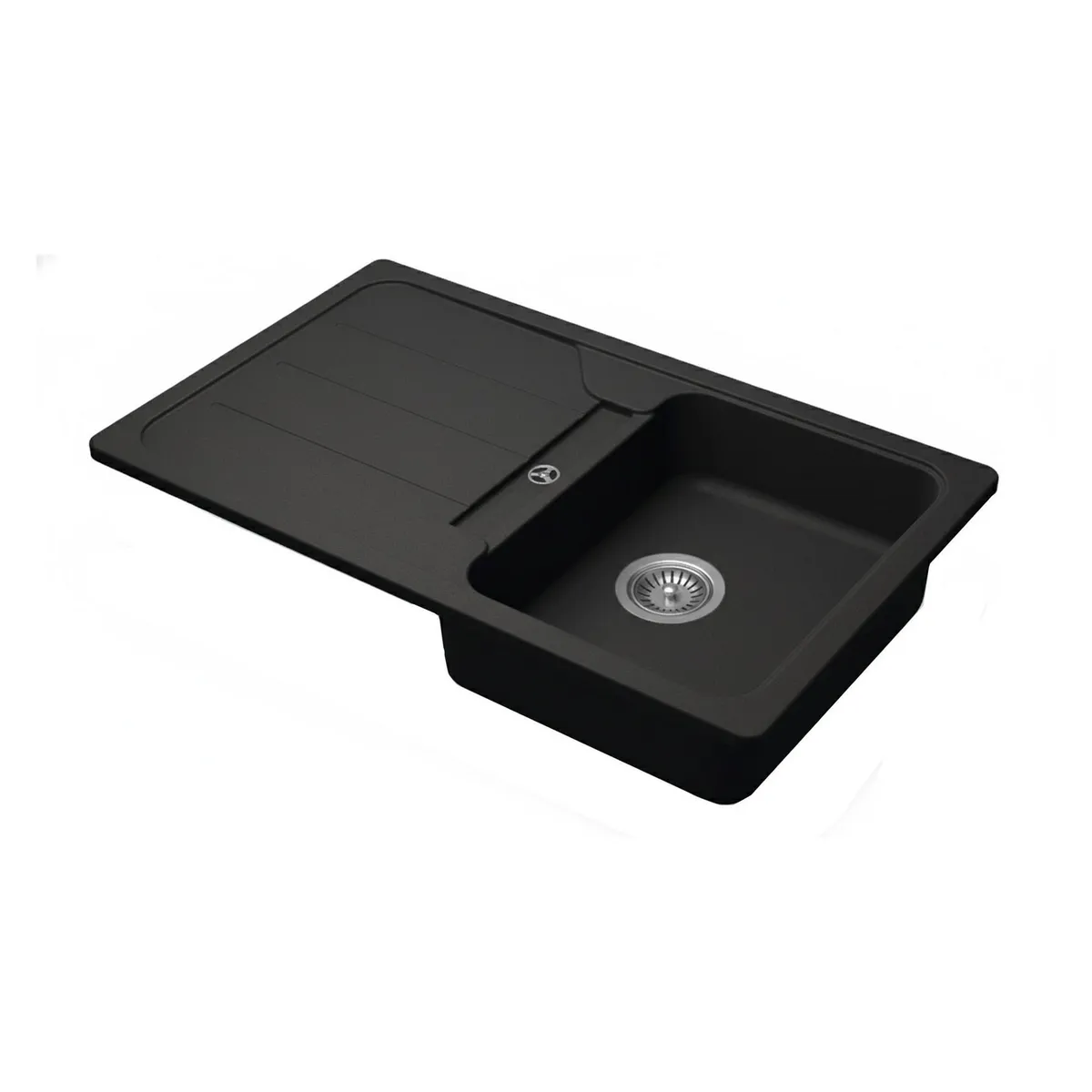 TEKA - Lavadero de Cocina Granito 1 Poza con Escurridor Simpla Carbon 86x50cm