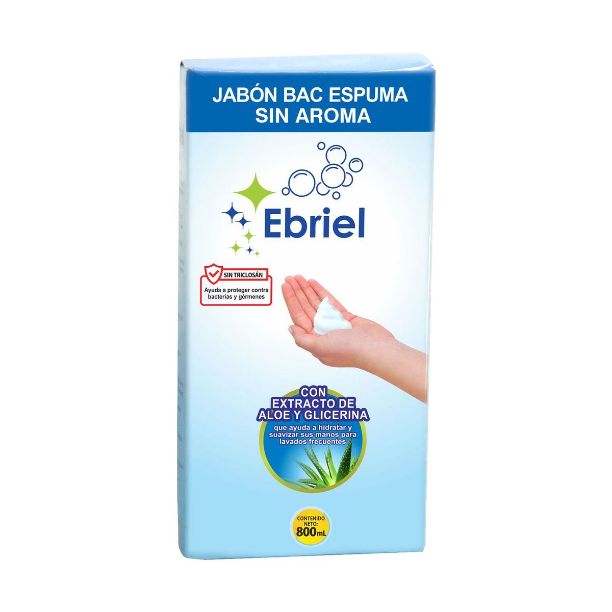 EBRIEL - Jabón Líquido Bac Espuma 800ml
