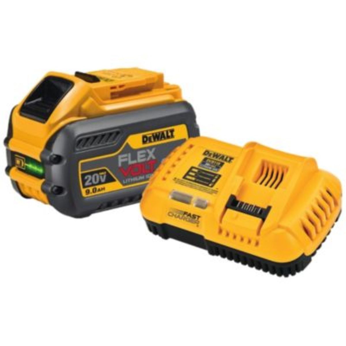 DEWALT - Batería 9.0Ah 20V/60V FLEXVOLT DCB609 + Cargador Rápido 20V/60V DCB118 Dewalt
