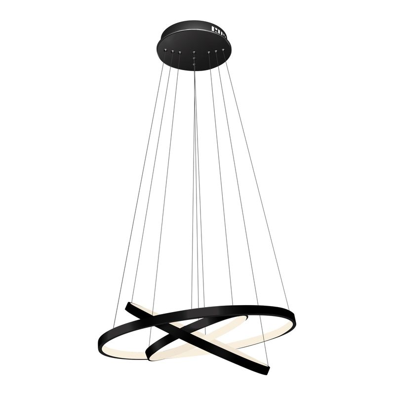 LUMINIKA - Lámpara Colgante Afrodita Negra Luz Led Luz Amarilla 95 W