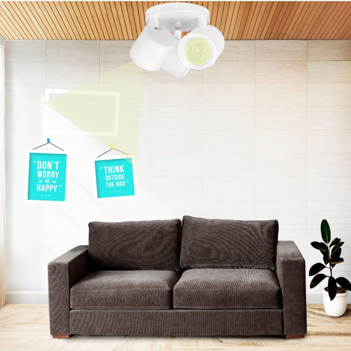 LUMINIKA - Spot Adosado Led 21W Luz amarilla