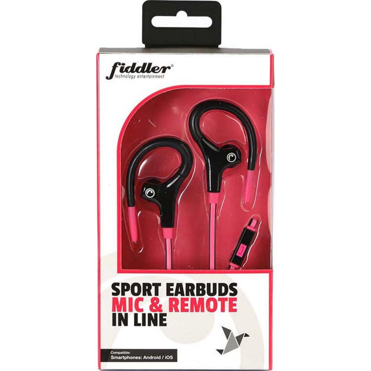 FIDDLER - Audífonos Sport con Microfono Rosado