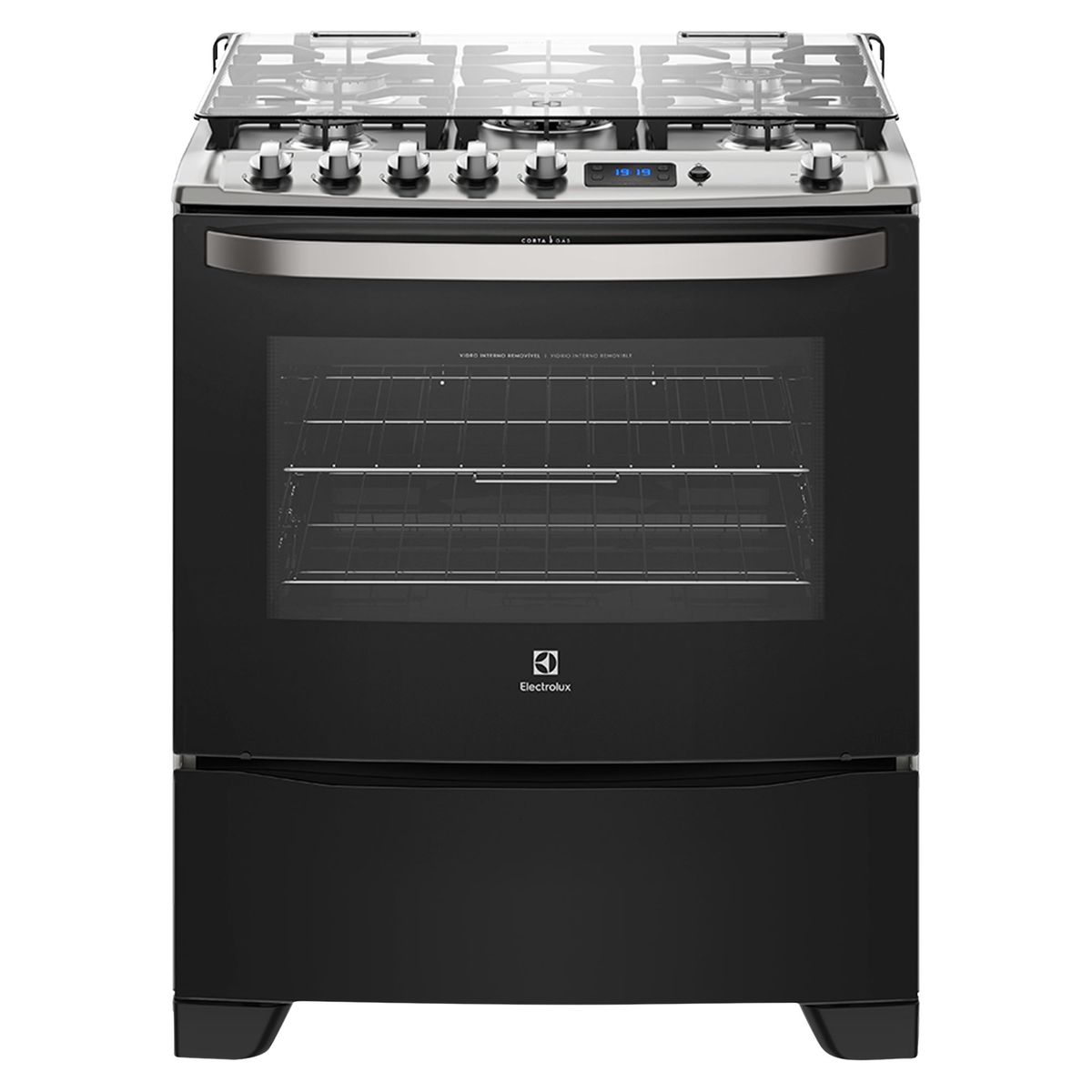 ELECTROLUX - Cocina Electrolux a Gas 5 Hornillas 76USR Negro