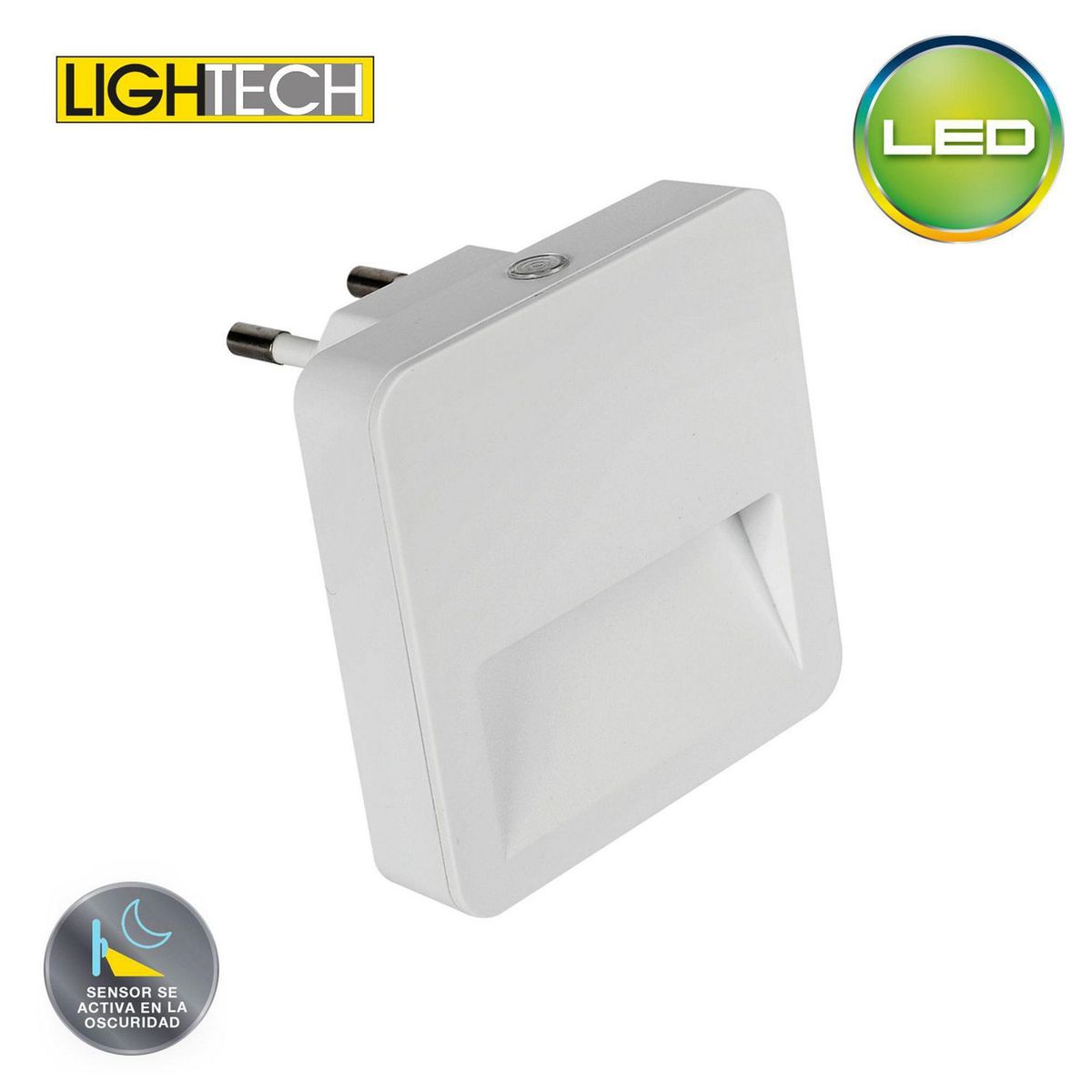 LIGHTECH - Luz Guia Cuadrada 101 0.5W con Sensor Luz Calida