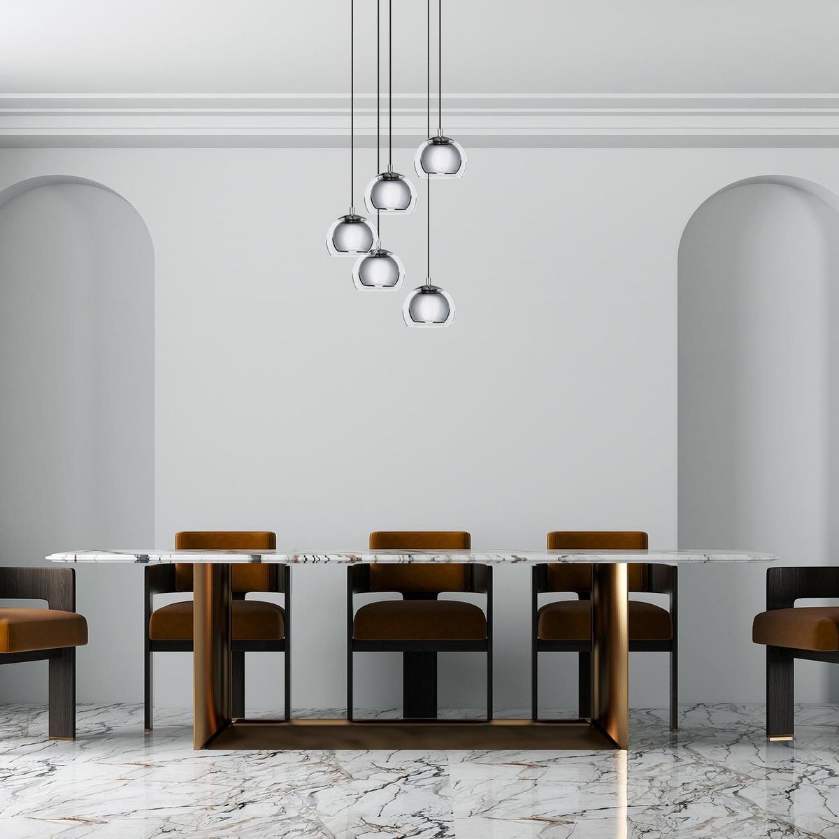 EGLO - Luminaria Colgante Eglo Rocamar 1 E27 5x28w H1500 Ø585