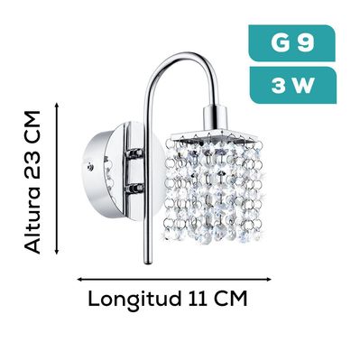 Lmpara Aplique Eglo Almonte Led G9 1x2 5w Ip44