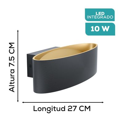 Luminaria Aplique Eglo Maccacari LED 10w L270 H75