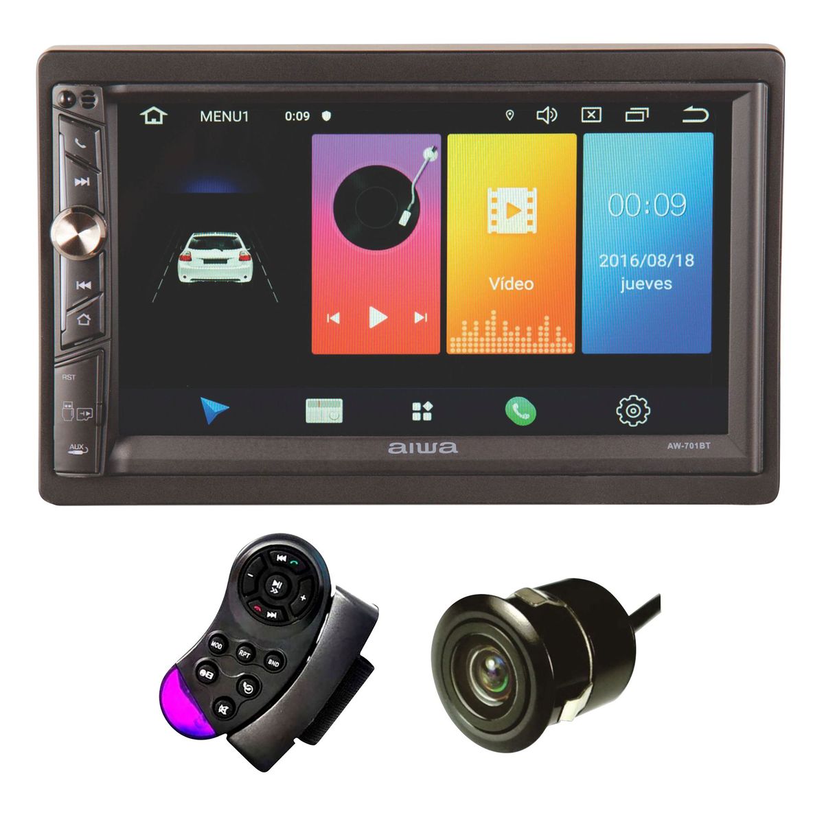 AIWA - Autoradio Aiwa con Pantalla 7 pulgadas Mirrorlink Android A701BT