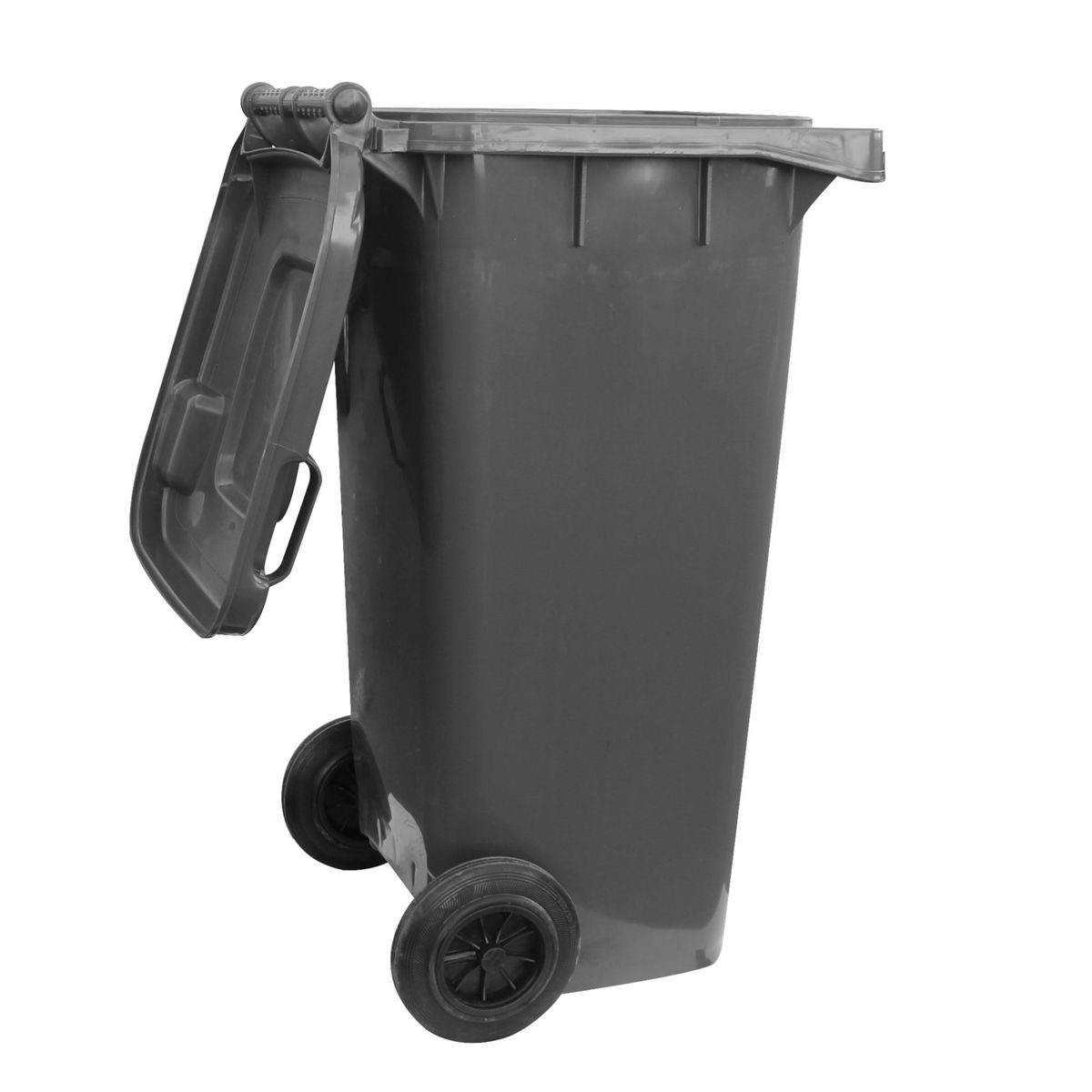 QRUBBER - Contenedor de Basura 120 Lts. Gris