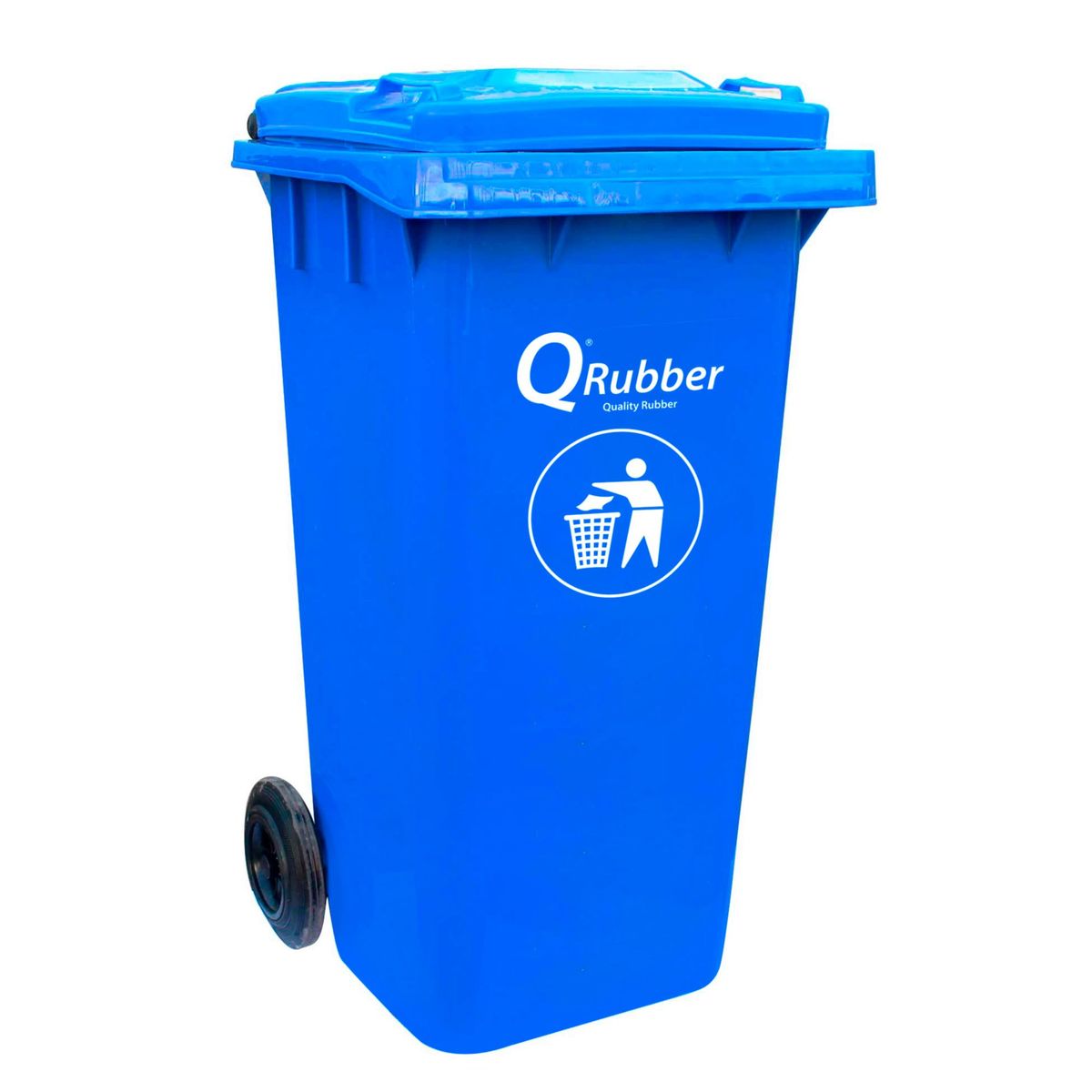 QRUBBER - Contenedor de Basura 240 Lts. Azul