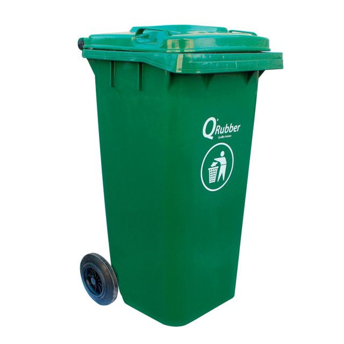 QRUBBER - Contenedor de Basura 240 Lts. Verde