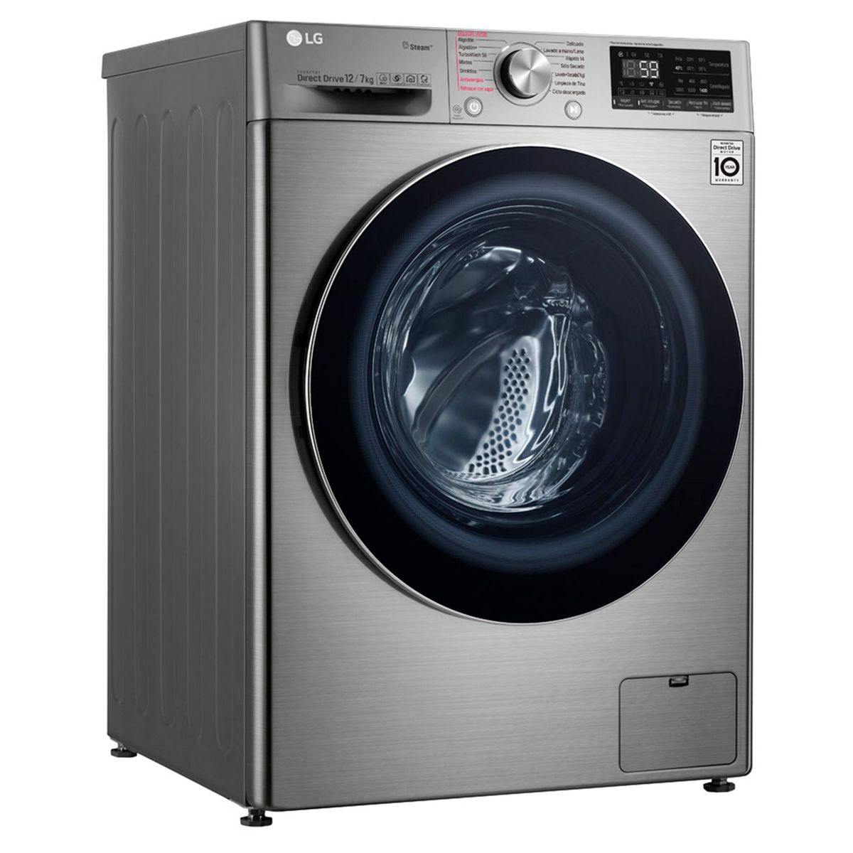 LG - Lavaseca LG 12/7 Kg WD12VVC3S6C Plata