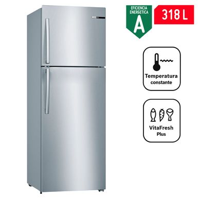 Refrigeradora Bosch 318 Lt Top Freezer KDN30NL201 Inox