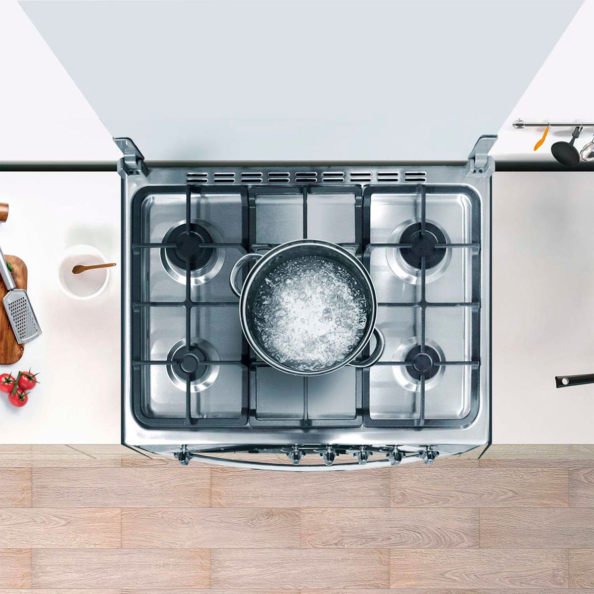 INDURAMA - Cocina Indurama a Gas 5 Hornillas Monaco Quarzo Croma